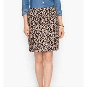Talbots Pencil Skirt Leopard Print